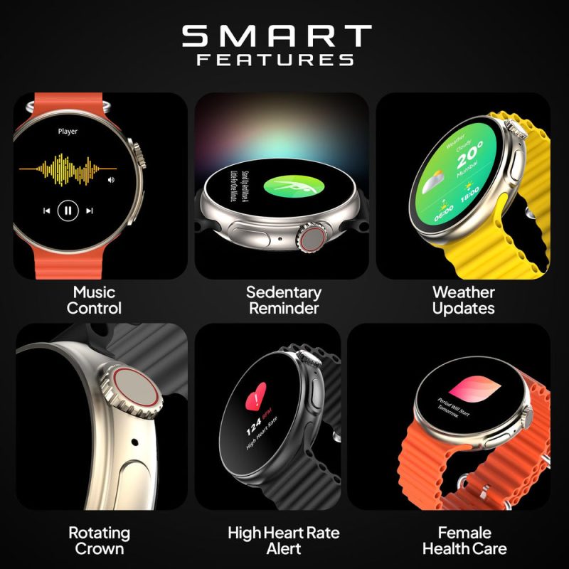 Asteroid 36.32mm (1.43 inch) Super AMOLED Display Smart Watch, One Tap Bluetooth Calling - Image 7