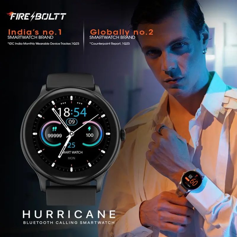 Hurricane 33.02mm (1.3) Curved Glass Display with BT Calling, 100+ Sports Modes Smartwatch - Image 11