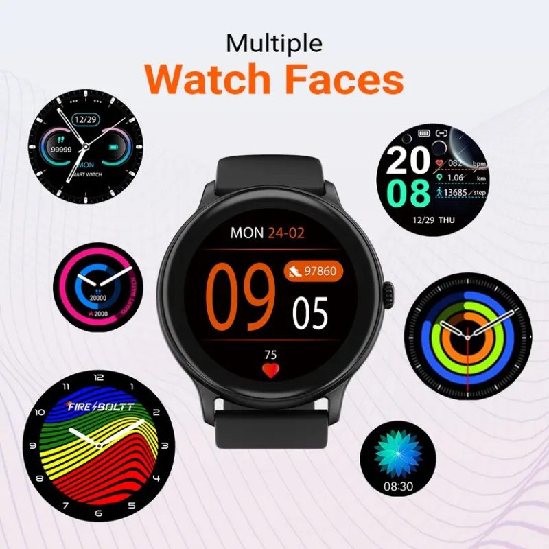 Hurricane 33.02mm (1.3) Curved Glass Display with BT Calling, 100+ Sports Modes Smartwatch - Image 3