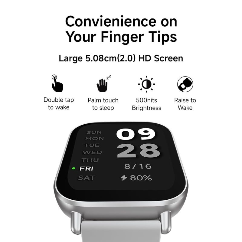 Redmi Watch 5 Active, 2" Display, Metal Body, 18 Day Battery, Bluetooth Calling, Advanced AI Noise Cancellation, Alexa - Image 4