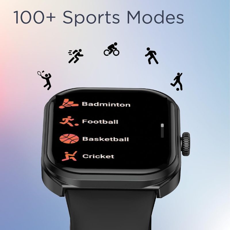 FS2+ Smart Watch, 2.01" UltraVU Display, Functional Crown, SingleSync BT Calling, 110+ Sports Modes, 200+ Smartwatch Faces, Upto 7 Day Battery, AI Voice Assistant - Image 3