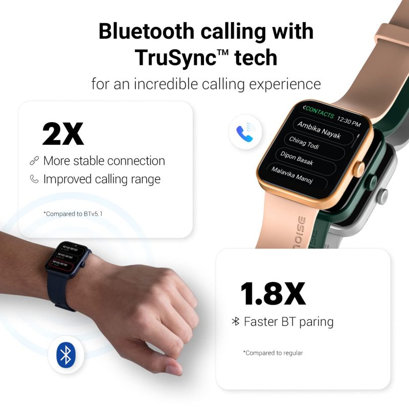 Pulse Go Buzz Smart Watch with Advanced Bluetooth Calling, 1.69" TFT Display, SpO2, 100 Sports Mode with Auto Detection, Upto 7 Days Battery (2 Days with Heavy Calling) - Image 3