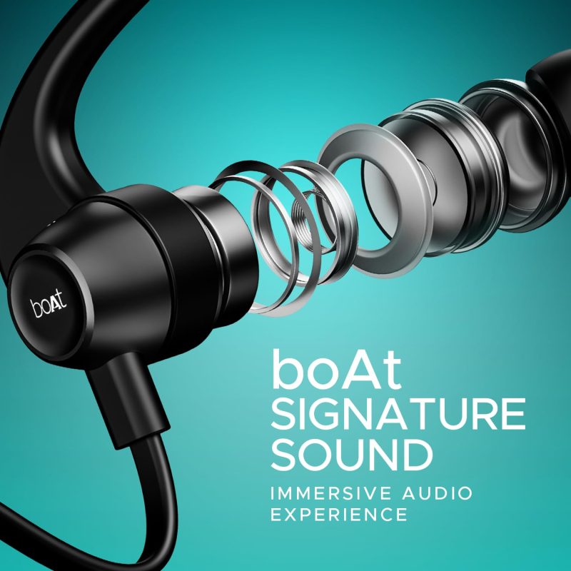 Rockerz 255 Pro+, 60HRS Battery, Fast Charge, IPX7, Dual Pairing, Low Latency, Magnetic Earbuds, Bluetooth Neckband, Wireless with Mic Earphones - Image 6
