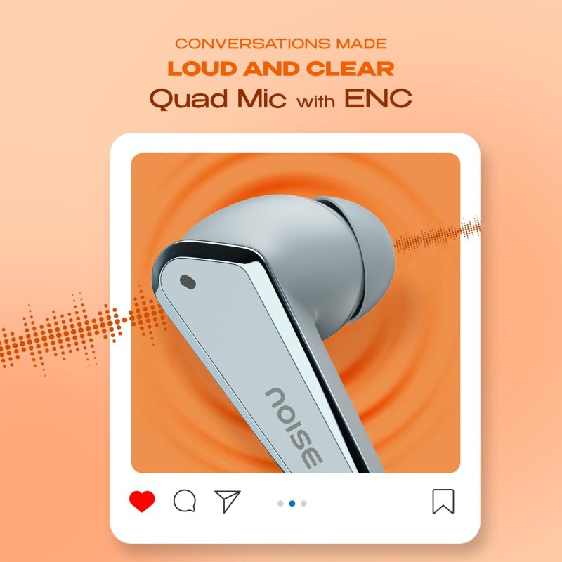 N1 in-Ear True Wireless Earbuds with Chrome Finish, 40H of Playtime, Quad Mic with ENC, Ultra Low Latency (Up to 40 Ms), Instacharge (10 Min=120 Min), BT V5.3 - Image 5