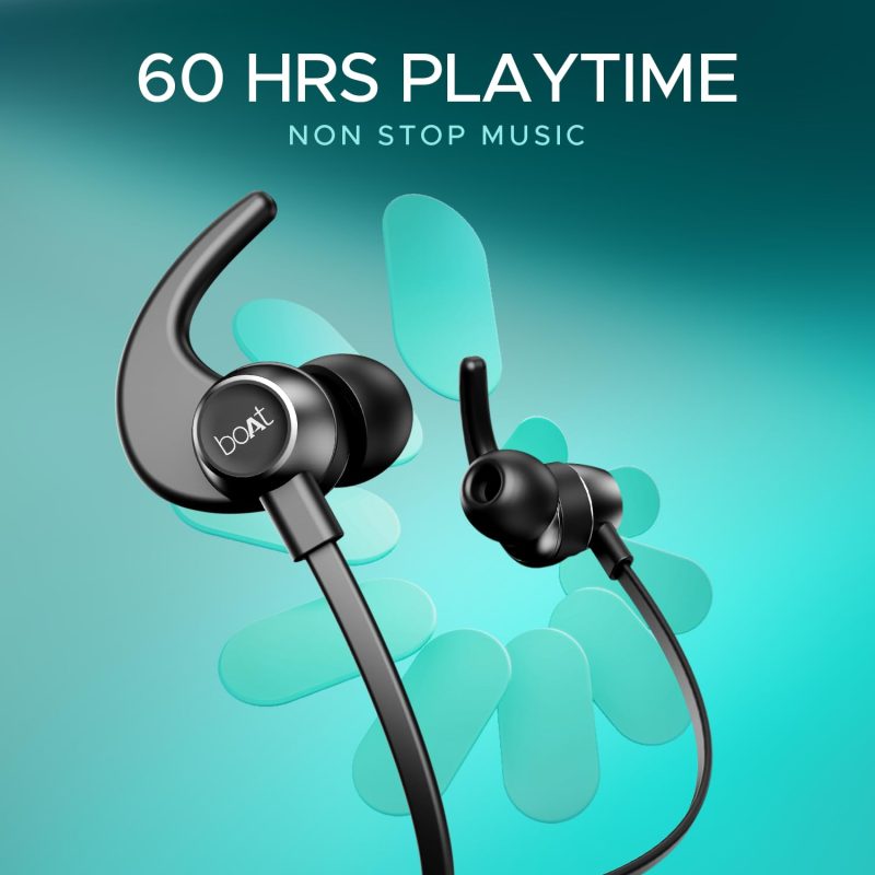Rockerz 255 Pro+, 60HRS Battery, Fast Charge, IPX7, Dual Pairing, Low Latency, Magnetic Earbuds, Bluetooth Neckband, Wireless with Mic Earphones - Image 3