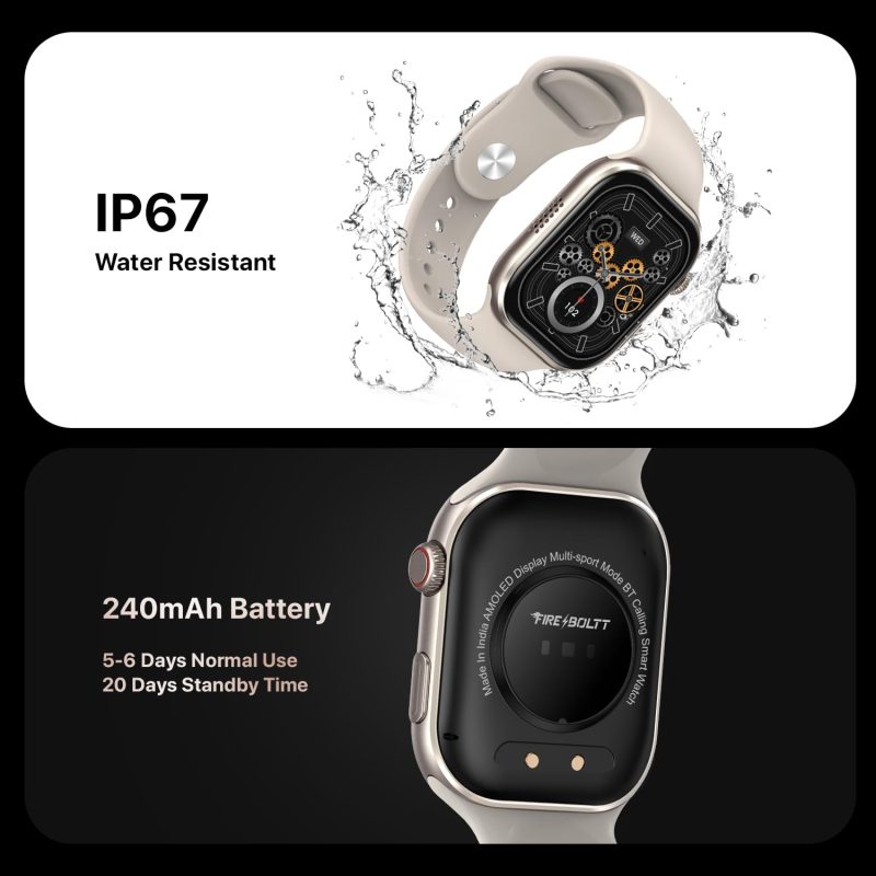 Brillia Smart Watch with 51.3mm (2.02 inch) AMOLED Display, Bluetooth Calling, SpO2, Heart Rate Monitoring, 120+ Sports Modes - Image 11