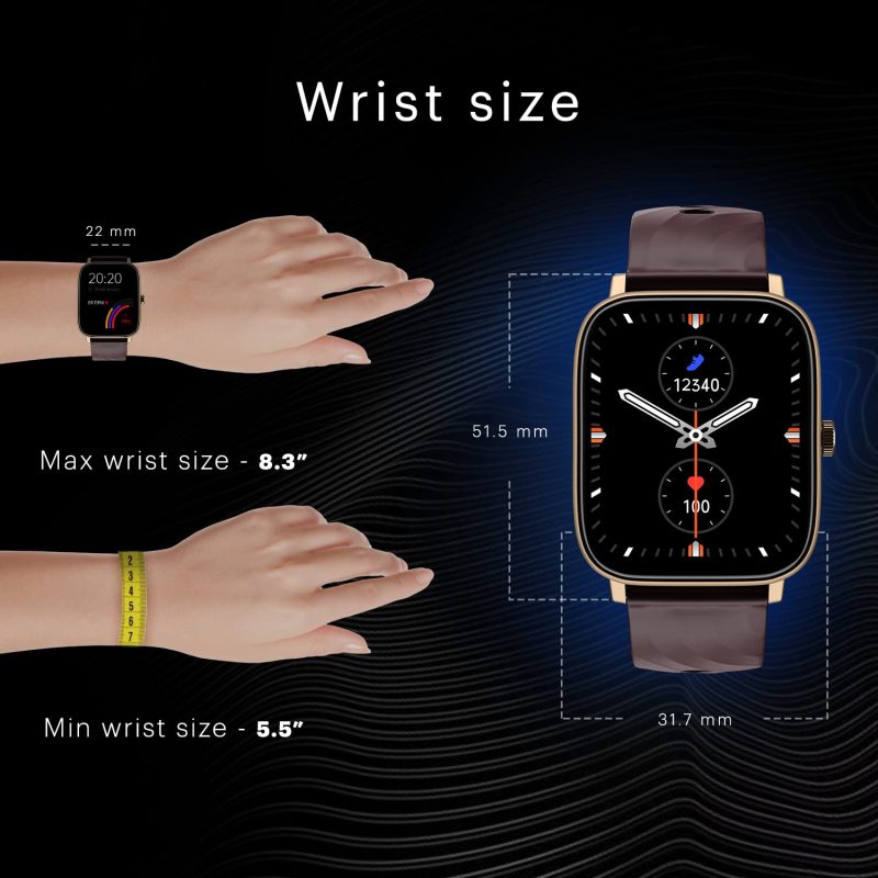 Quad Call 1.81" Display, Bluetooth Calling Smart Watch, AI Voice Assistance, 160+Hrs Battery Life, Metallic Build, in-Built Games, 100 Sports Modes, 100+ Watch Faces - Image 6