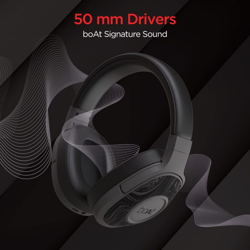 Rockerz 550/Rockerz 558 Over Ear Bluetooth Headphones with Upto 20 Hours Playback, 50MM Drivers, Soft Padded Ear Cushions and Physical Noise Isolation - Image 2