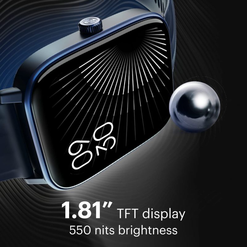 Quad Call 1.81" Display, Bluetooth Calling Smart Watch, AI Voice Assistance, 160+Hrs Battery Life, Metallic Build, in-Built Games, 100 Sports Modes, 100+ Watch Faces - Image 2