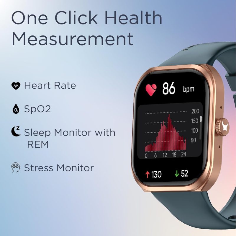 FS2+ Smart Watch, 2.01" UltraVU Display, Functional Crown, SingleSync BT Calling, 110+ Sports Modes, 200+ Smartwatch Faces, Upto 7 Day Battery, AI Voice Assistant - Image 4