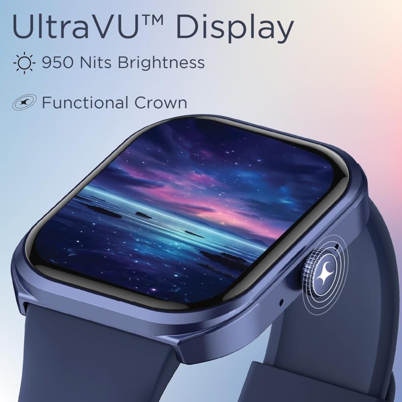 FS2+ Smart Watch, 2.01" UltraVU Display, Functional Crown, SingleSync BT Calling, 110+ Sports Modes, 200+ Smartwatch Faces, Upto 7 Day Battery, AI Voice Assistant - Image 6