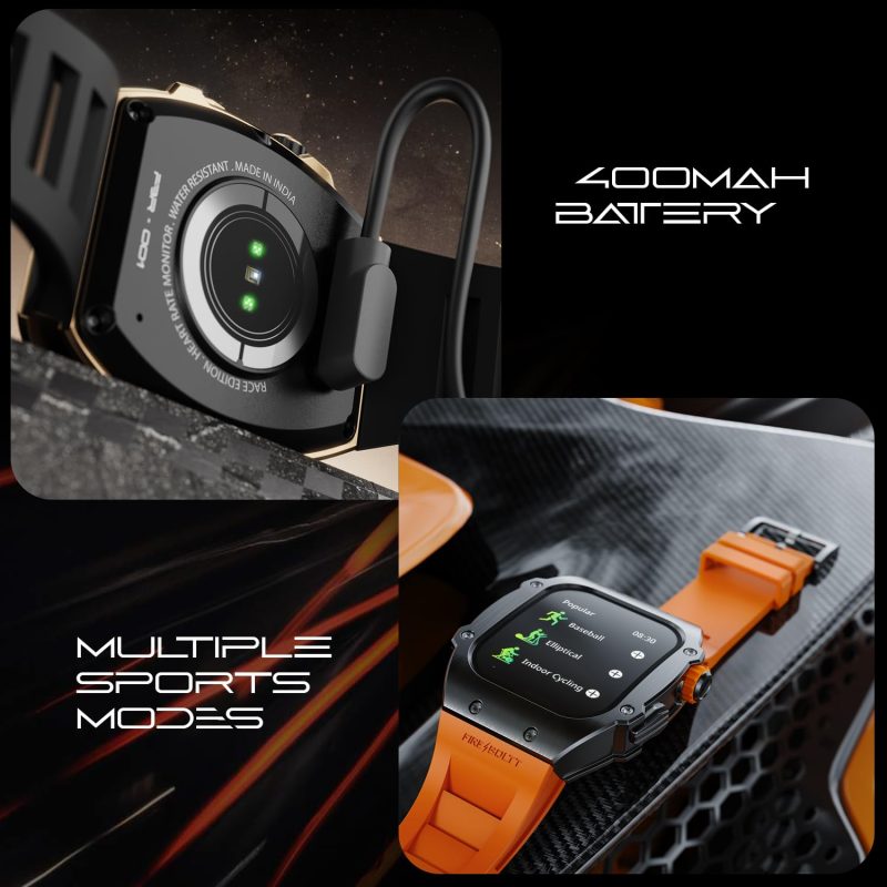Asphalt Racing Edition Smart Watch 1.91” Full Touch Screen, Bluetooth Calling, Health Suite, 123 Sports Modes, 400 mAh Battery - Image 5